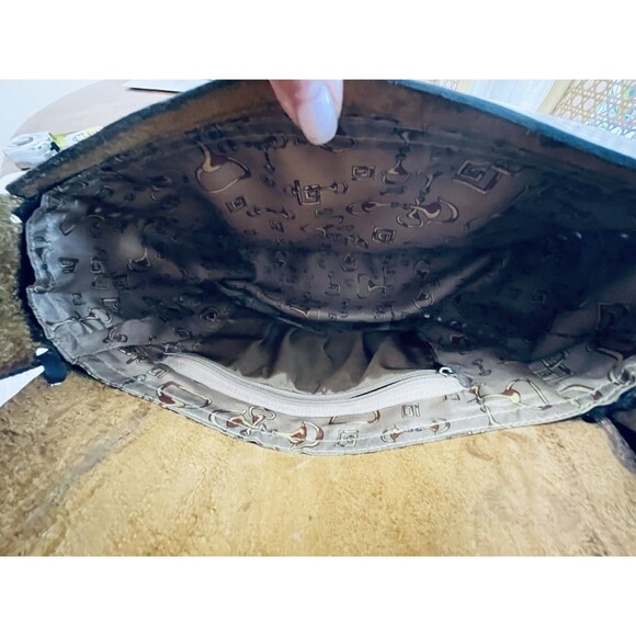 Vintage Mexican Leather Bag SIOUX Tooled Floral Boho Hippie Shoulder Crossbody - Picture 11 of 12